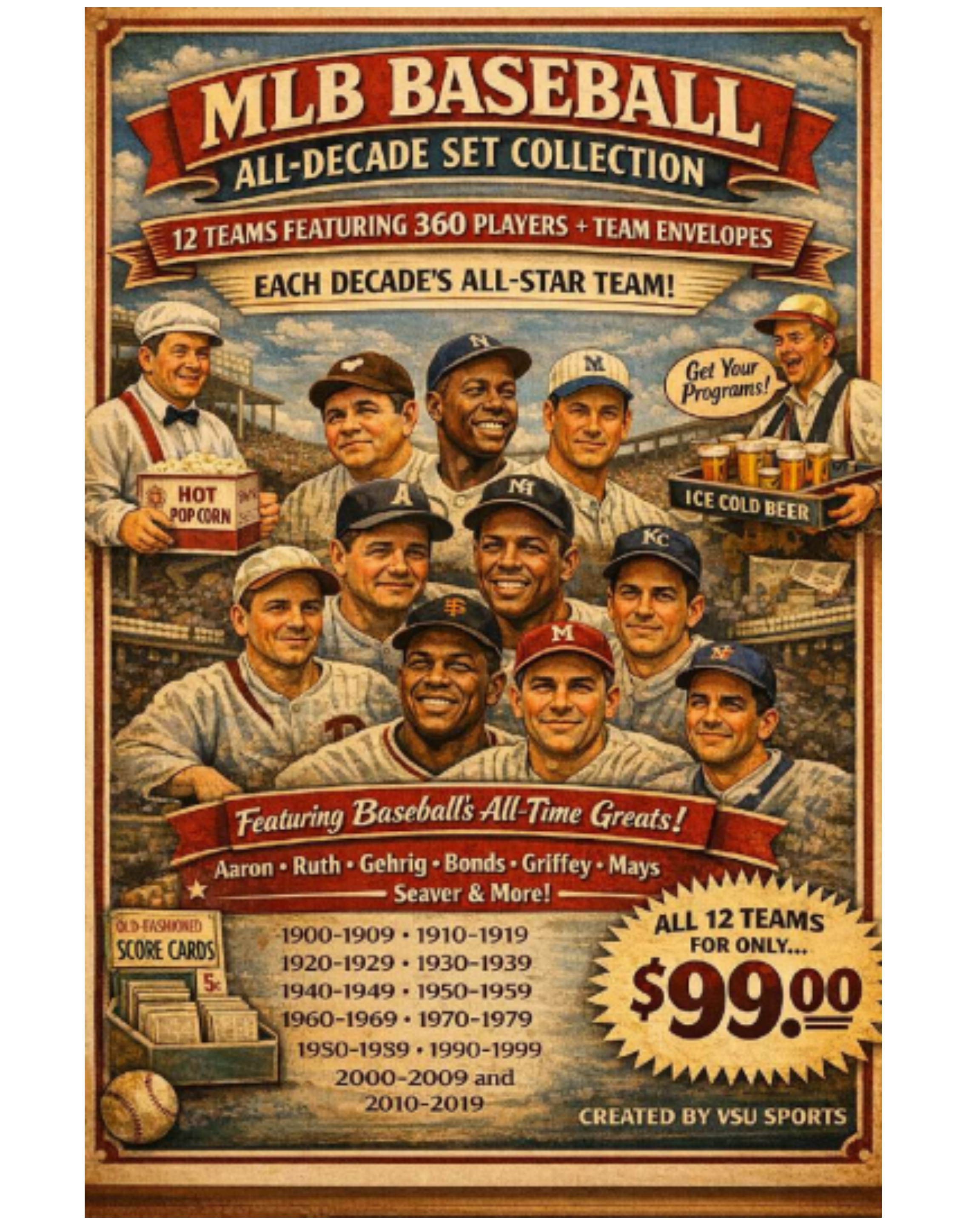 MLB Baseball All Decade Collection