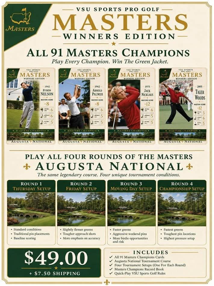 VSU Sports Pro Golf — Masters Winners Edition